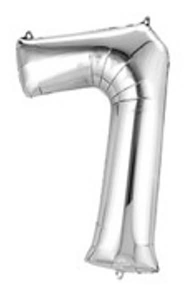 35'' Silver Number 7 Balloon