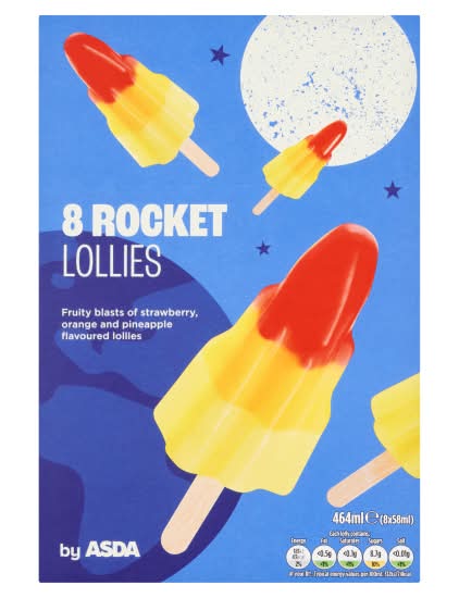 ASDA Rocket Lollies (8 pack)