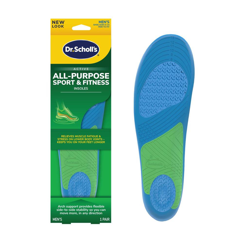 Dr. Scholl's Men's All Purpose Sport & Fitness Insoles, Size 8-14, 1 pair