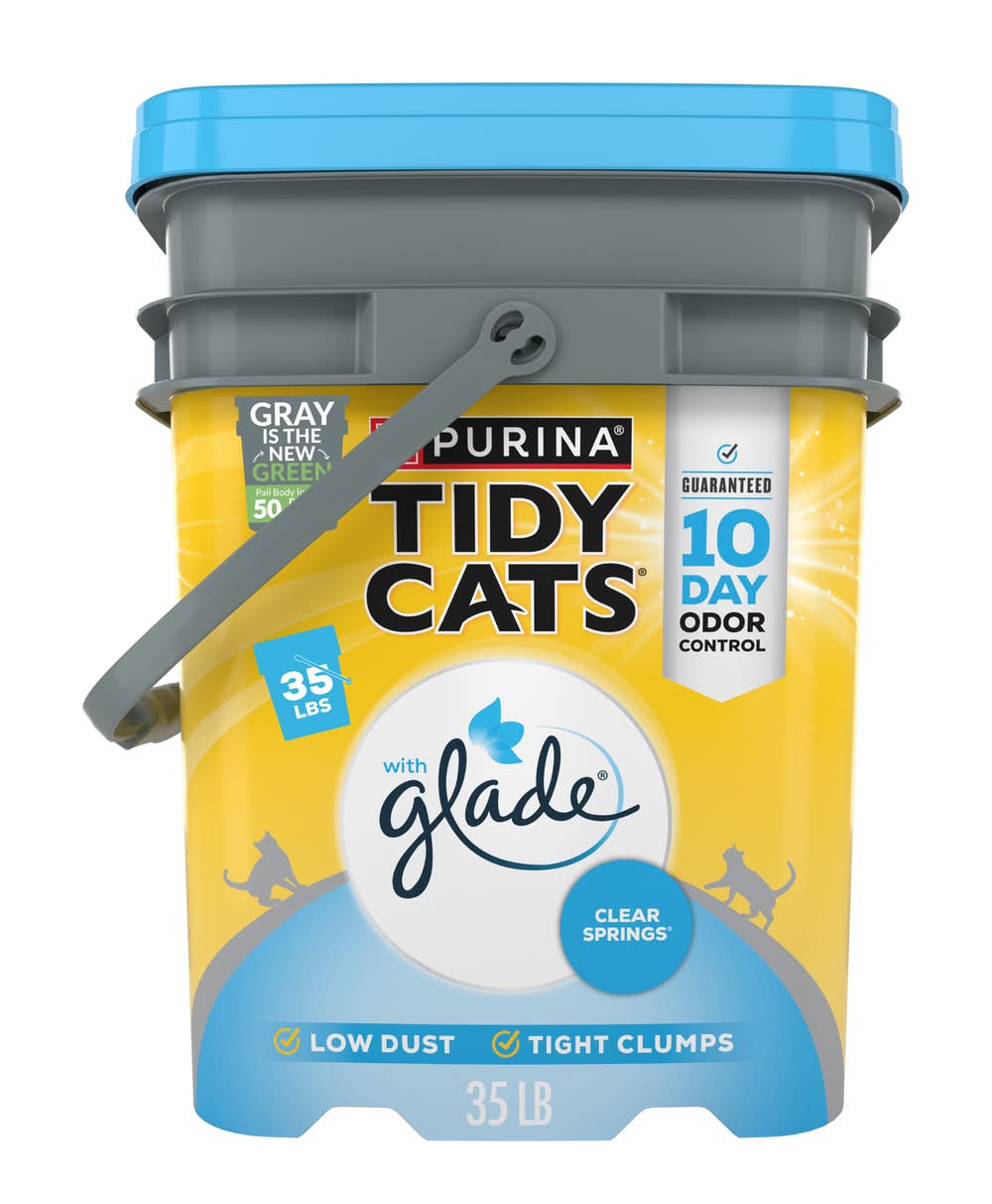 Tidy Cats Clumping Cat Litter With Glade, Clear Springs (35 lbs)