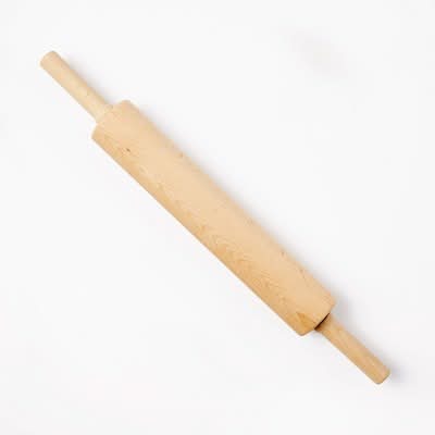 Figmint Wood Handled Rolling Pin, 10 in, Light Brown