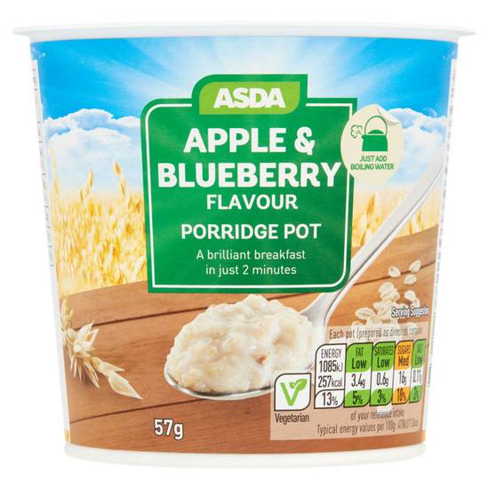 Asda Apple & Blueberry Flavour Porridge Pot 57g