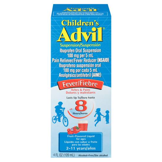 Advil Children's Pain Reliever and Fever Reducer Liquid Ibuprofen Fruit Flavored