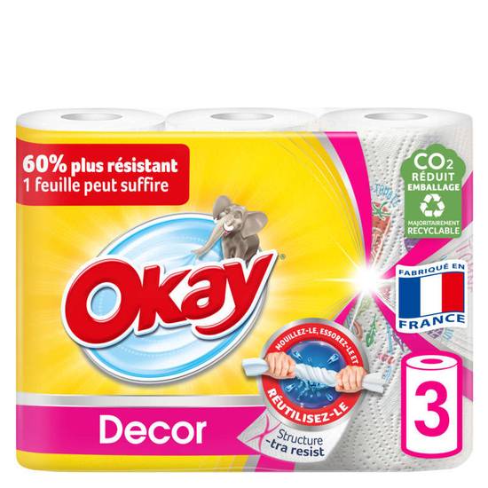 OKAY - Essuie-tout - Décoré - x3