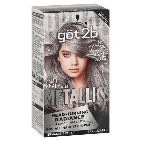 Got2b Metallics Permanent Dusty Silver M72 Hair Color (m72 dusty silver)