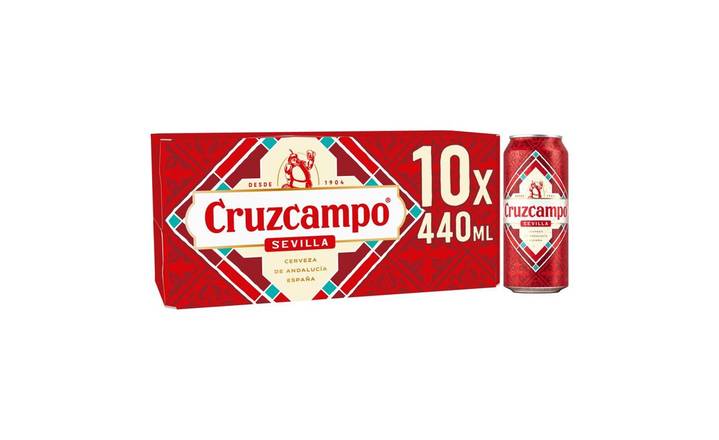 Cruzcampo Sevilla Lager 10 x 440ml Cans (405885)
