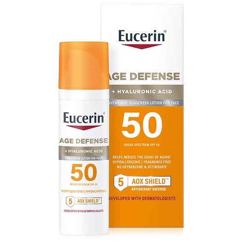 Eucerin Face Sunscreen Lotion SPF 50, Age Defense - 2.5 oz