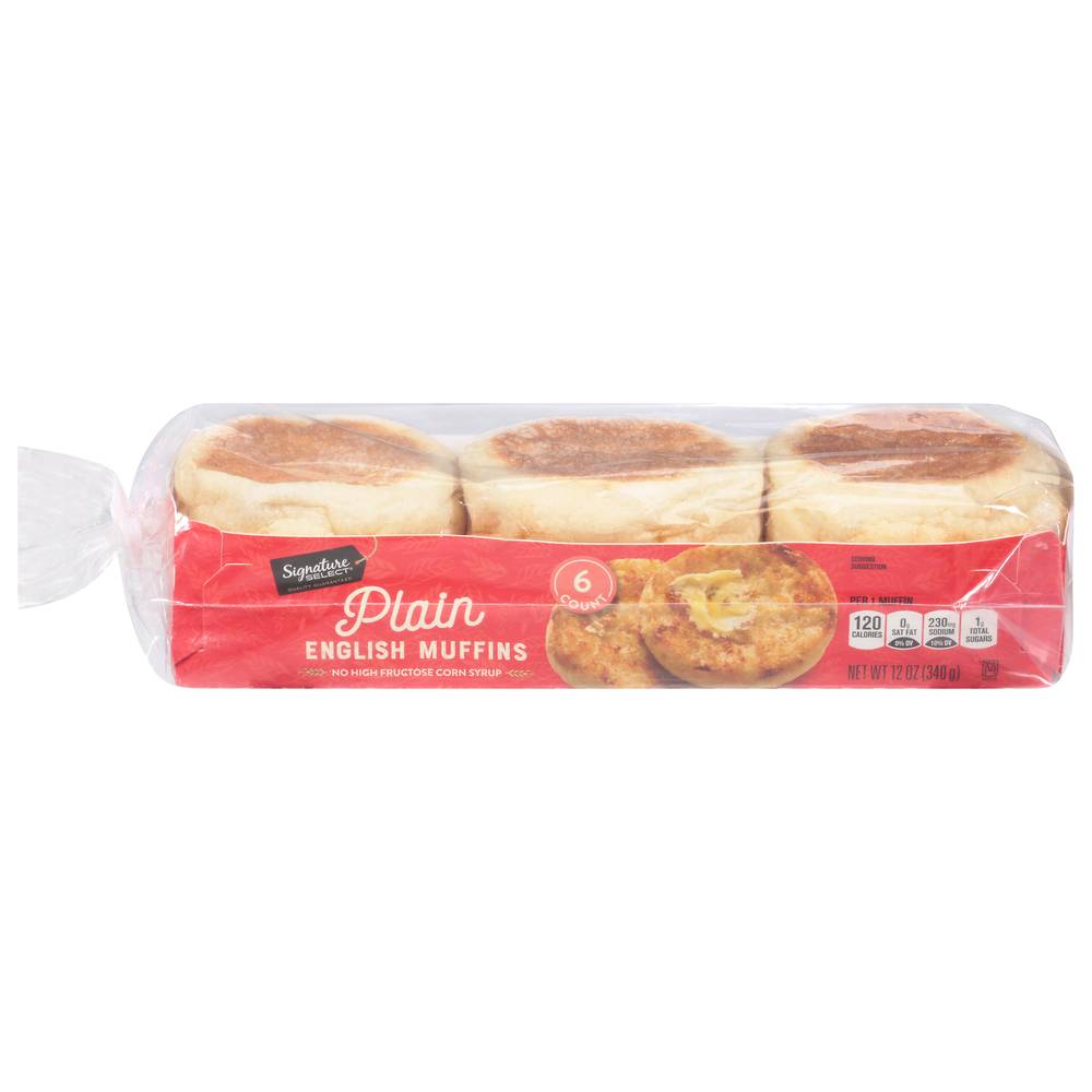 Signature Select Plain English Muffins (12 oz)