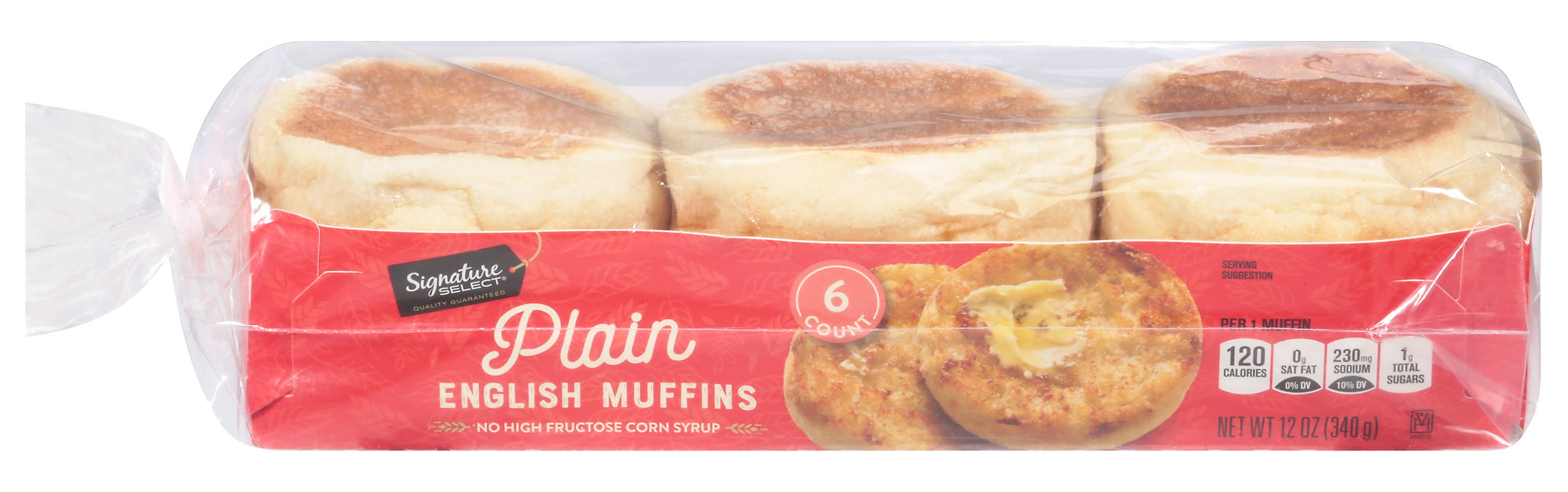 Signature Select Plain English Muffins (12 oz)