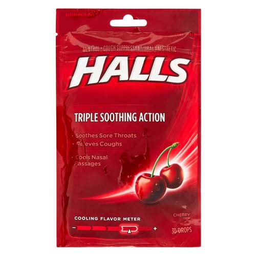 Halls Cherry Cough Drops 30ct