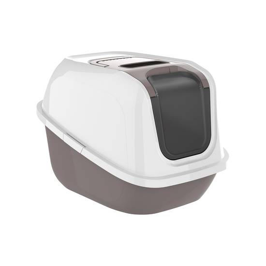 Exquisicat Jumbo Flip Top Litter Pan With Door (white)