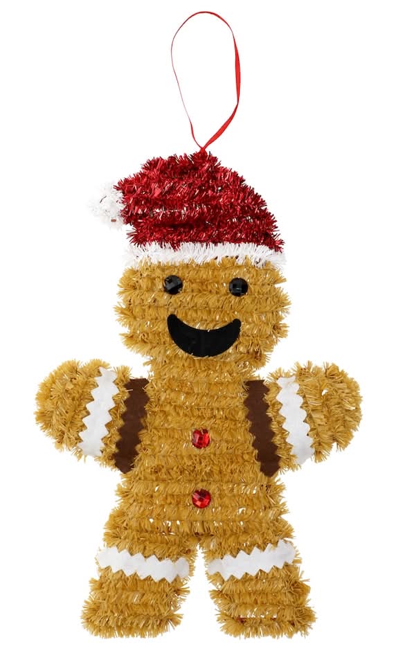 Christmas House Tinsel Gingerbread Decoration