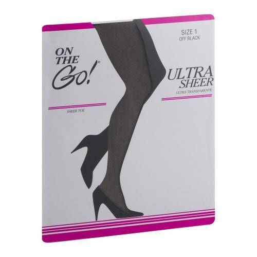 On the Go! Ultra Sheer Tights Size 1 Off Black (1 ct)
