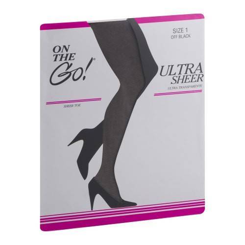 On the Go! Ultra Sheer Tights Size 1 Off Black