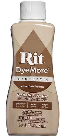 Rit Dye More Synthetic Fiber Dye Liquid, Chocolate Brown (207 ml)