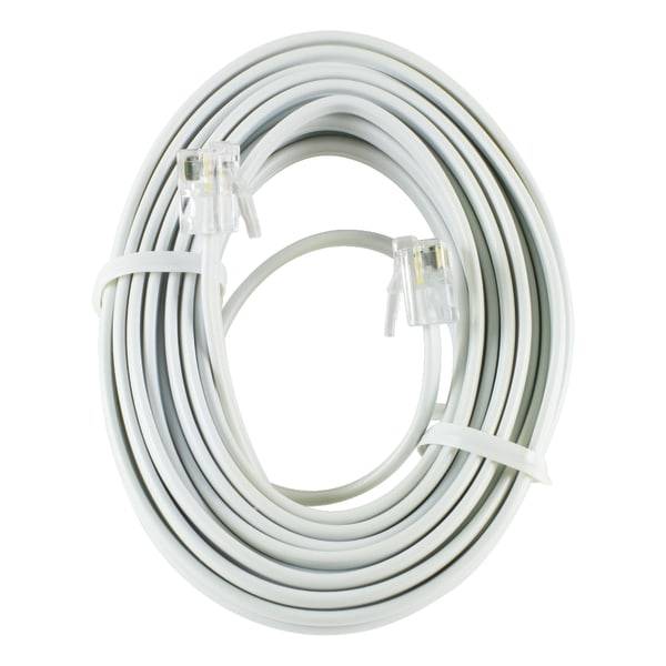 Power Gear Phone Line Cord, 25' White 76119999