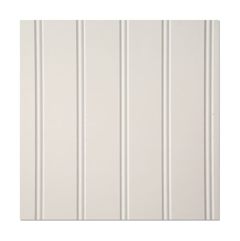 Style Selections 48-in x 96-in Beaded Paintable White MDF Wainscoting Wall Panel ( 32-sq ft ) | 296727