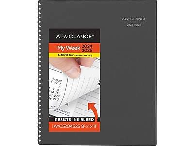 AT-A-GLANCE 2024-2025 Day Minder Academic Weekly and Monthly Planner Poly Charcoal Ayc520-45-25, 8.5 x 11 "