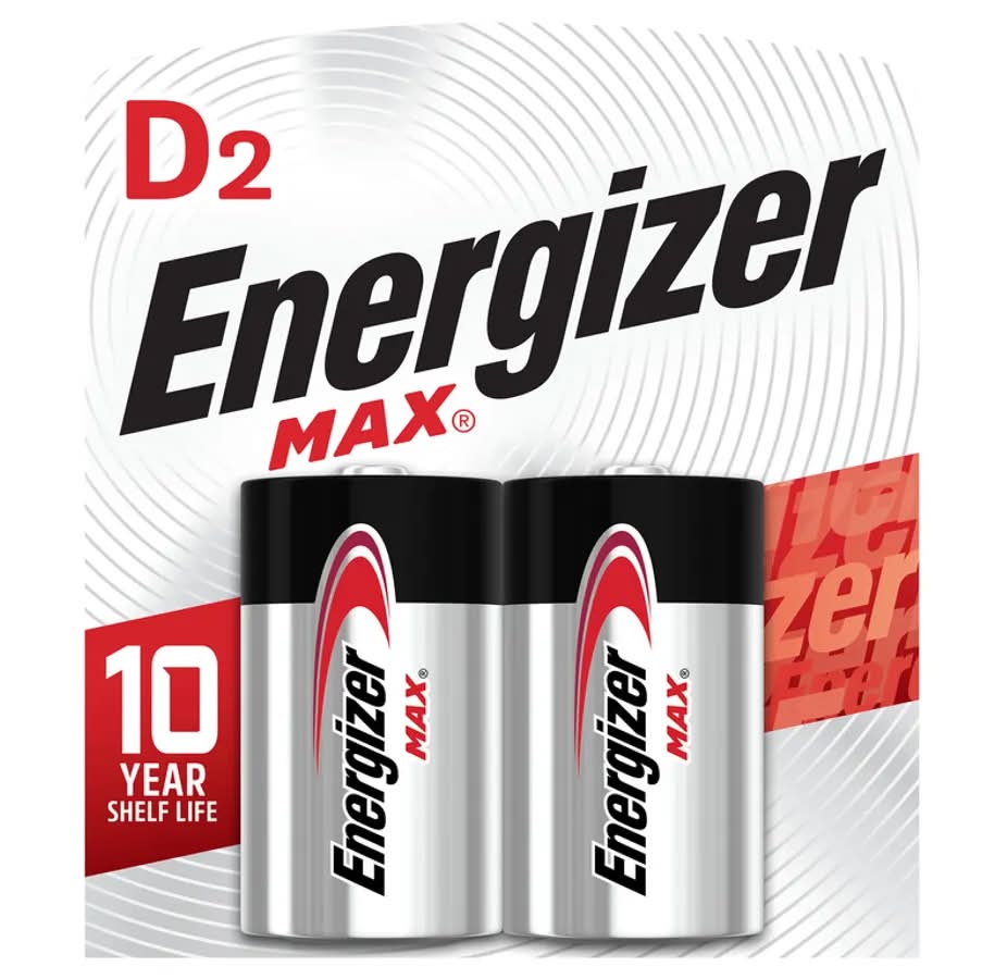 Energizer Max D2 Battery - 2 Pack