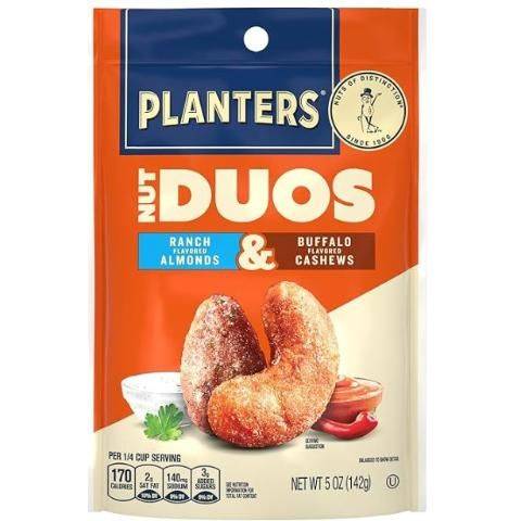 Planters Nut Duos Buffalo Cashews and Ranch Almonds 5oz