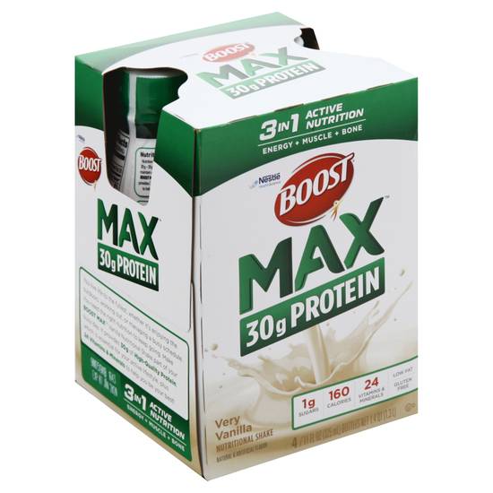 Boost Max Very Vanilla Nutritional Shake (4 ct, 11 fl oz)
