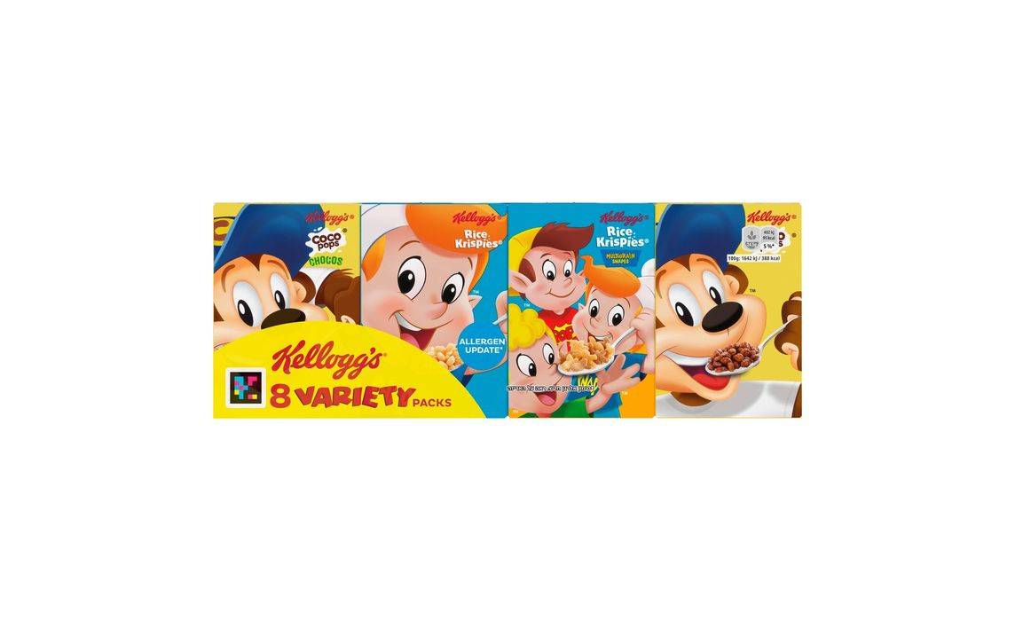 Kellogg's 8 Breakfast Cereal Variety Packs 196g (406683)