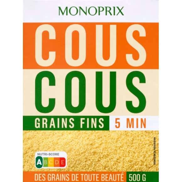 Monoprix Couscous Grain Fin 5 Minutes La Boîte De 500G