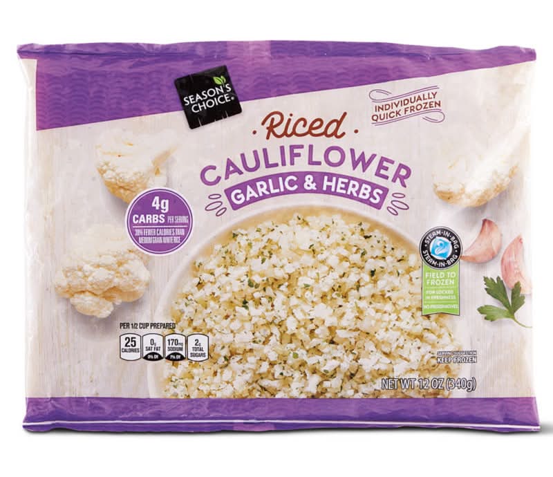 Season's Choice Frozen Riced Cauliflower, Garlic & Herbs (12 oz)