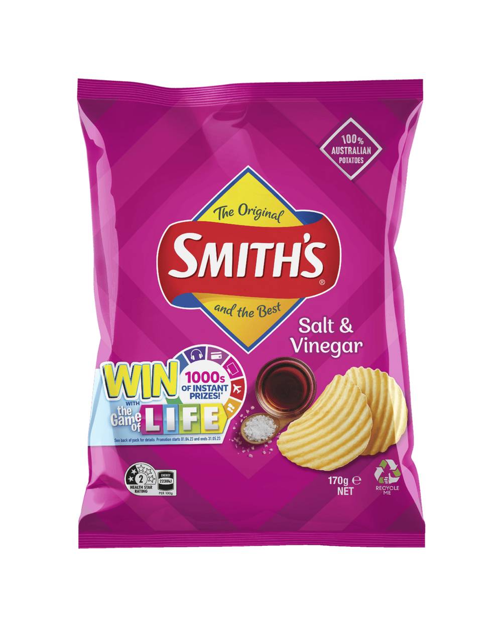 Smiths Crinkle Cut Salt & Vinegar 170g