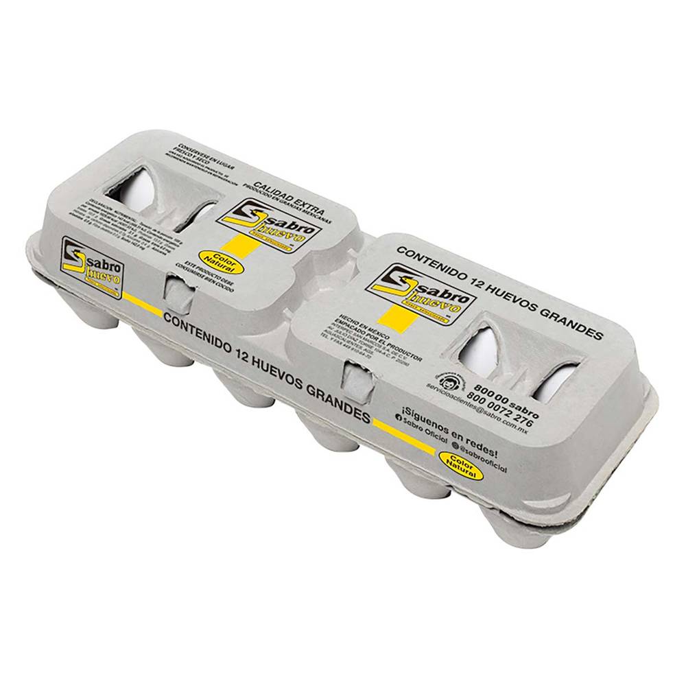 Sabrohuevo · Huevos blancos, Grandes (12 un)