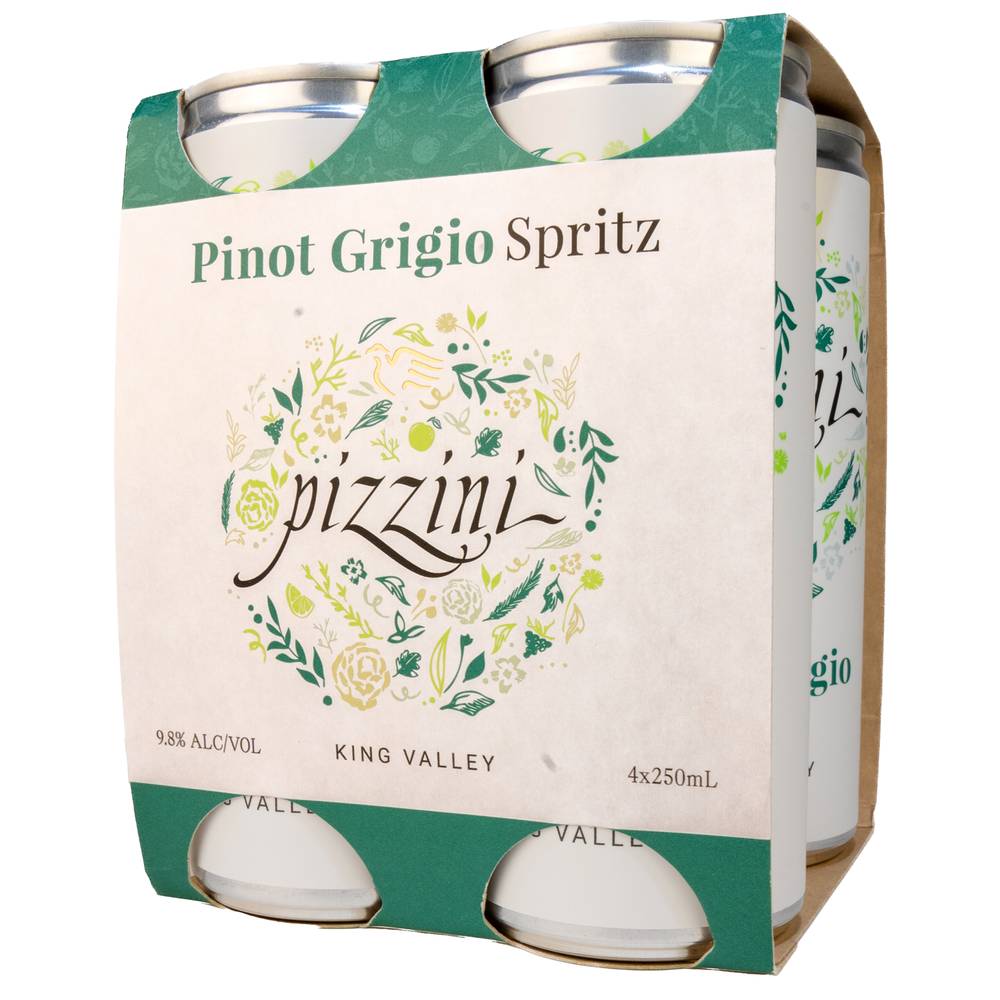 Pizzini Pinot Grigio Spritz Can NV 250mL X 4 pack