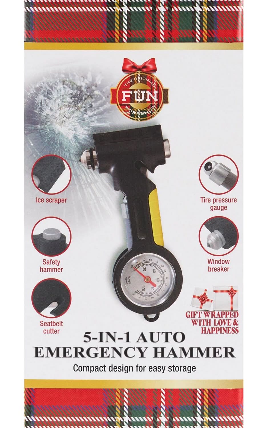 The Original Fun Workshop 5-In-1 Auto Emergency Hammer