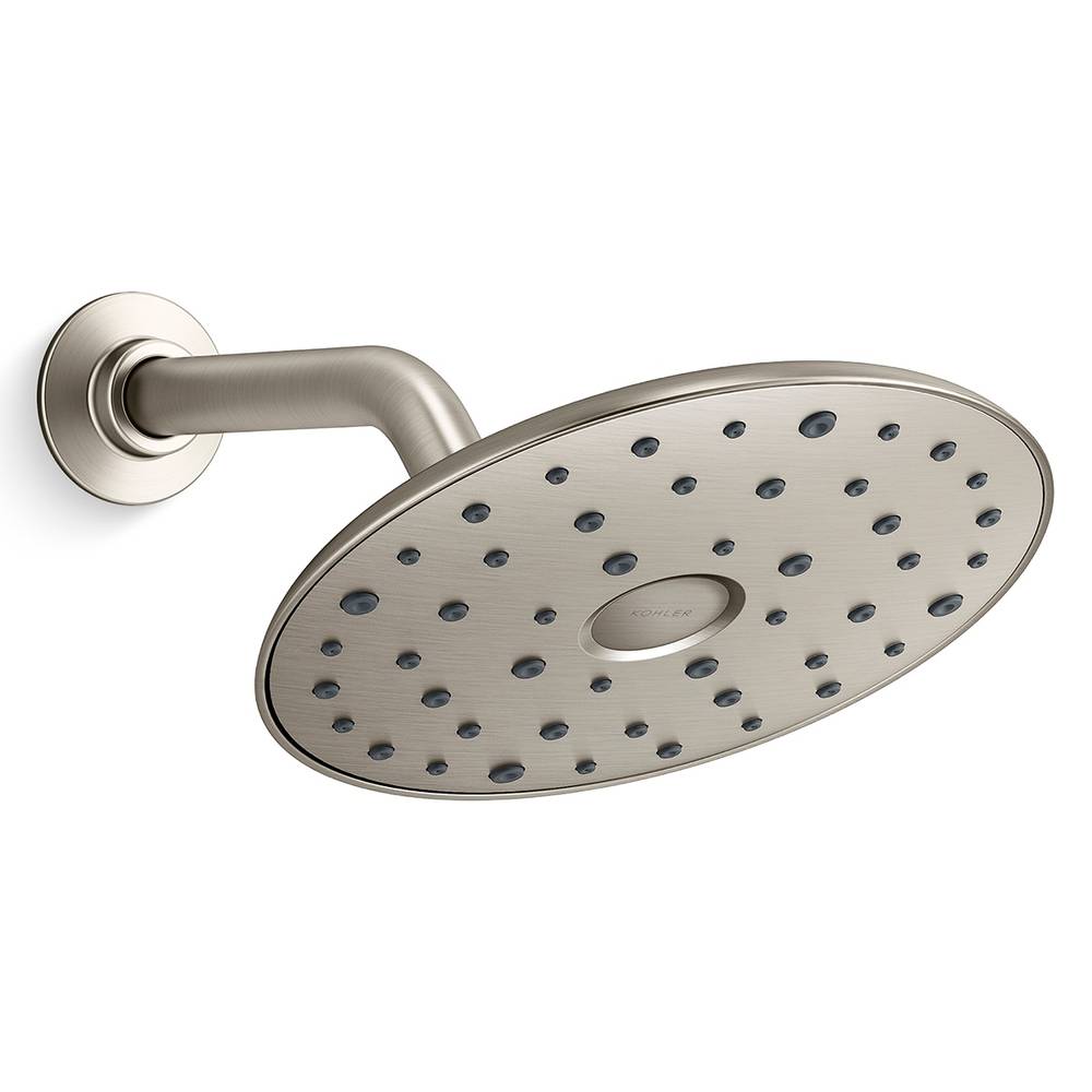 KOHLER Raindet Vibrant Brushed Nickel 8-in Round Fixed Rain Shower Head 1.75 GPM | R29998-G-BN