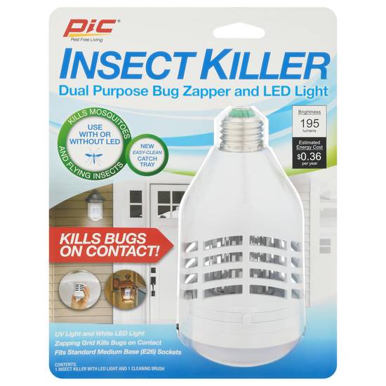 Pic Insect Killer Bug Zapper Led Light Bulb (1 bulb)
