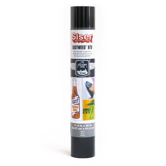 Siser Easyweed Heat Transfer Vinyl, 11.8" x 36", Black