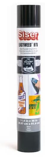 Siser Easyweed Heat Transfer Vinyl, 11.8" x 36", Black