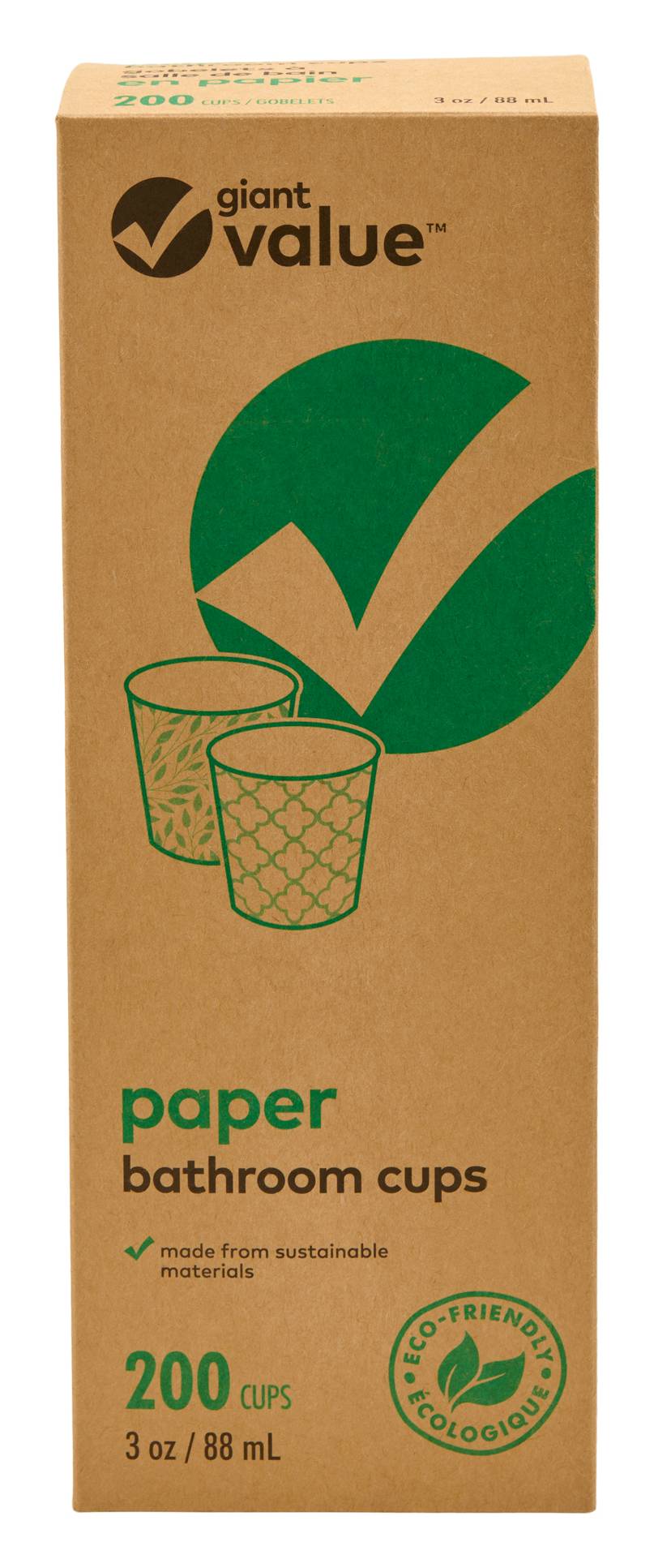 Verres jetables Giant Value - paq. 50 / Giant Value Disposable Cups, 88-mL, 200-Pack