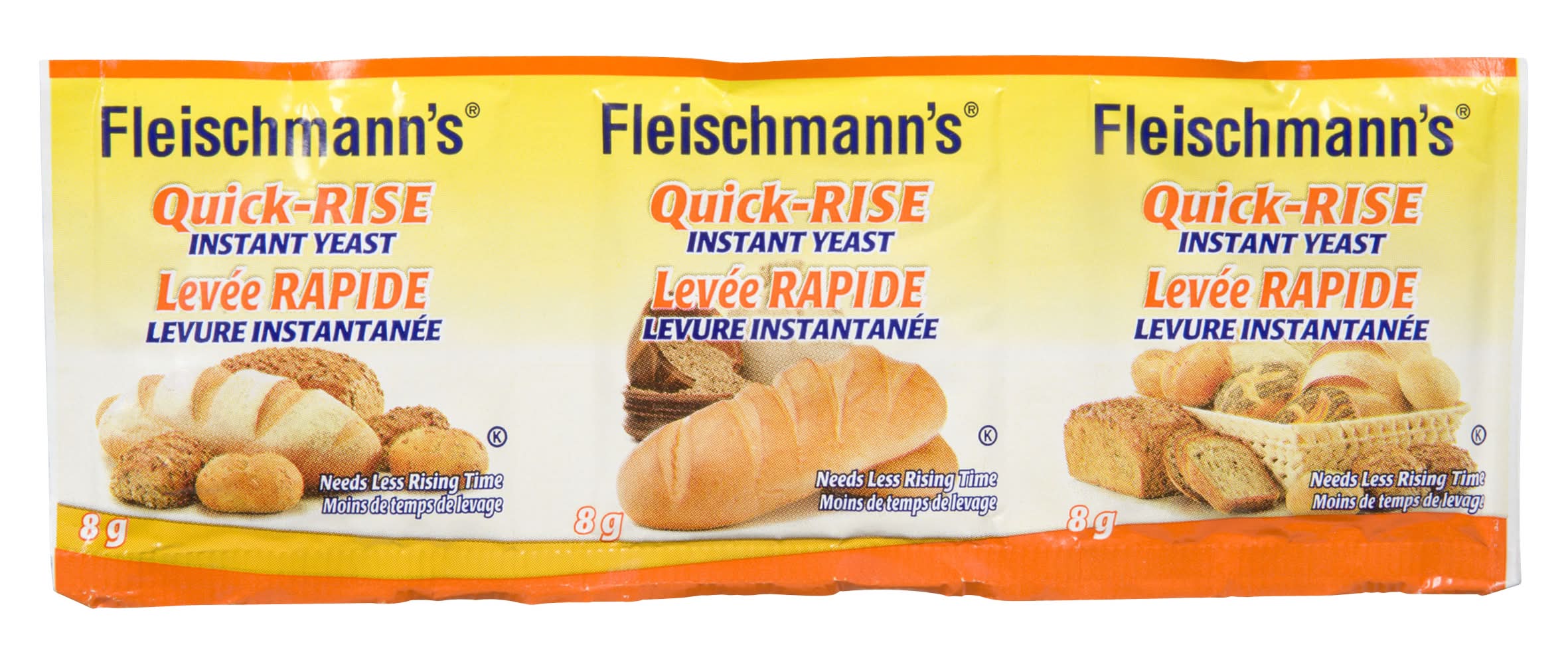 Fleischmann's Quick Rise Instant Yeast Strips (3 x 8 g)