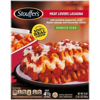 Stouffer's Meat Lover's Frozen Lasagna Family Size Frozen Dinner - 34oz