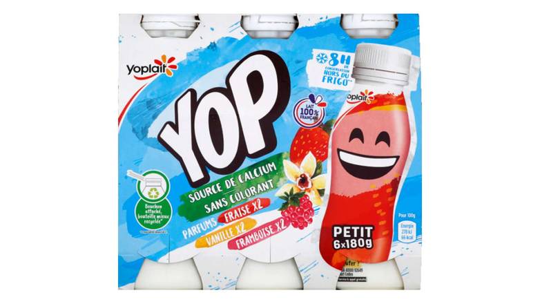Yoplait Yaourt à boire multiparfums Les 6 bouteilles de 180g