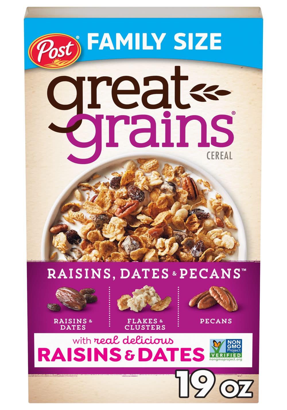 Great Grains Post Cereal Dates Pecans & Raisin (1.19 lbs)