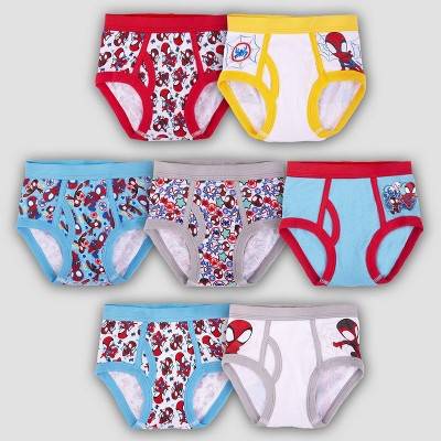 Marvel Toddler Boys Spider Man Underwear, 2T-3T, Assorted (7 ct)