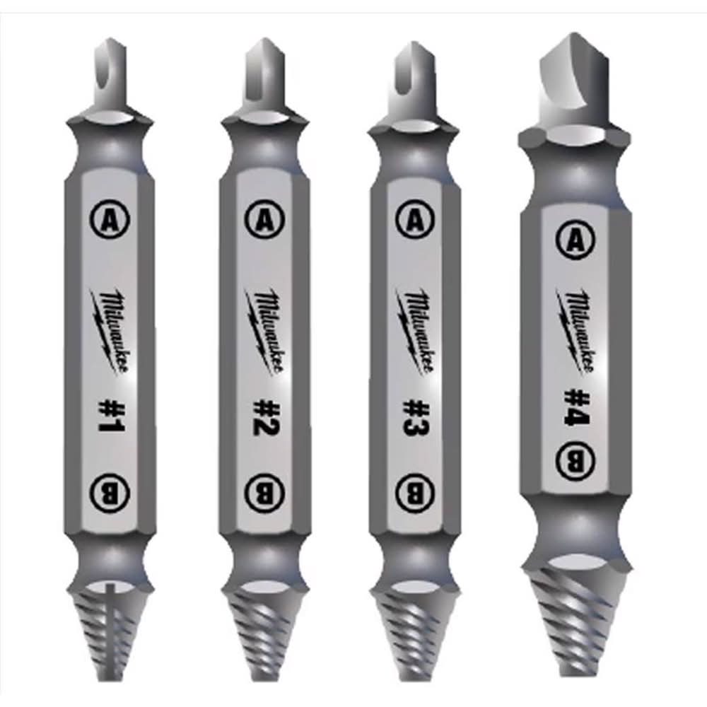 Milwaukee Steel Screw Extractor Set 4 Pc