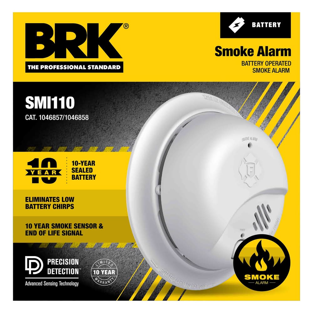 First Alert BRK 10-Year Battery-operated Ionization Smoke Detector