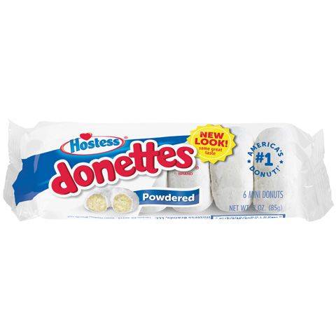 Hostess Donettes Powdered 6 Count