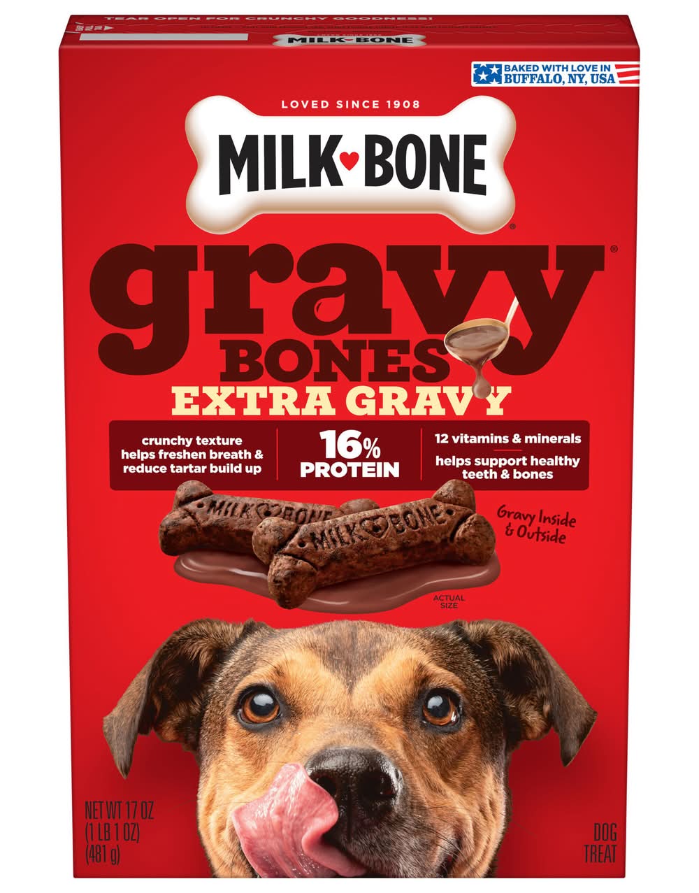 Milk-Bone Gravybones Extra Gravy Dog Biscuits, Small Dog Treats (1.06 lbs)