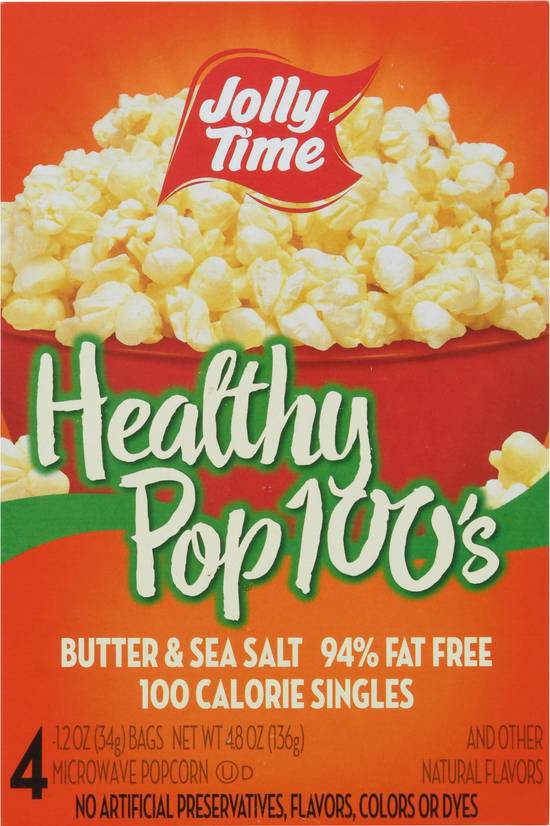 Jolly Time Healthy Pop 100's Butter & Sea Salt Popcorn
