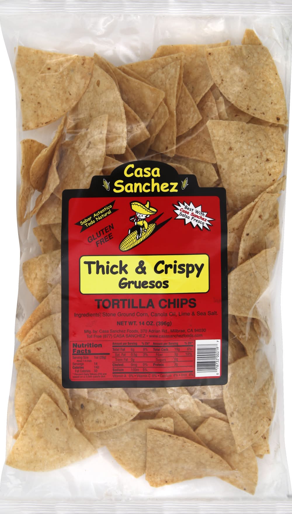 Casa Sanchez Thick & Crispy Gruesos Tortilla Chips (14 oz)