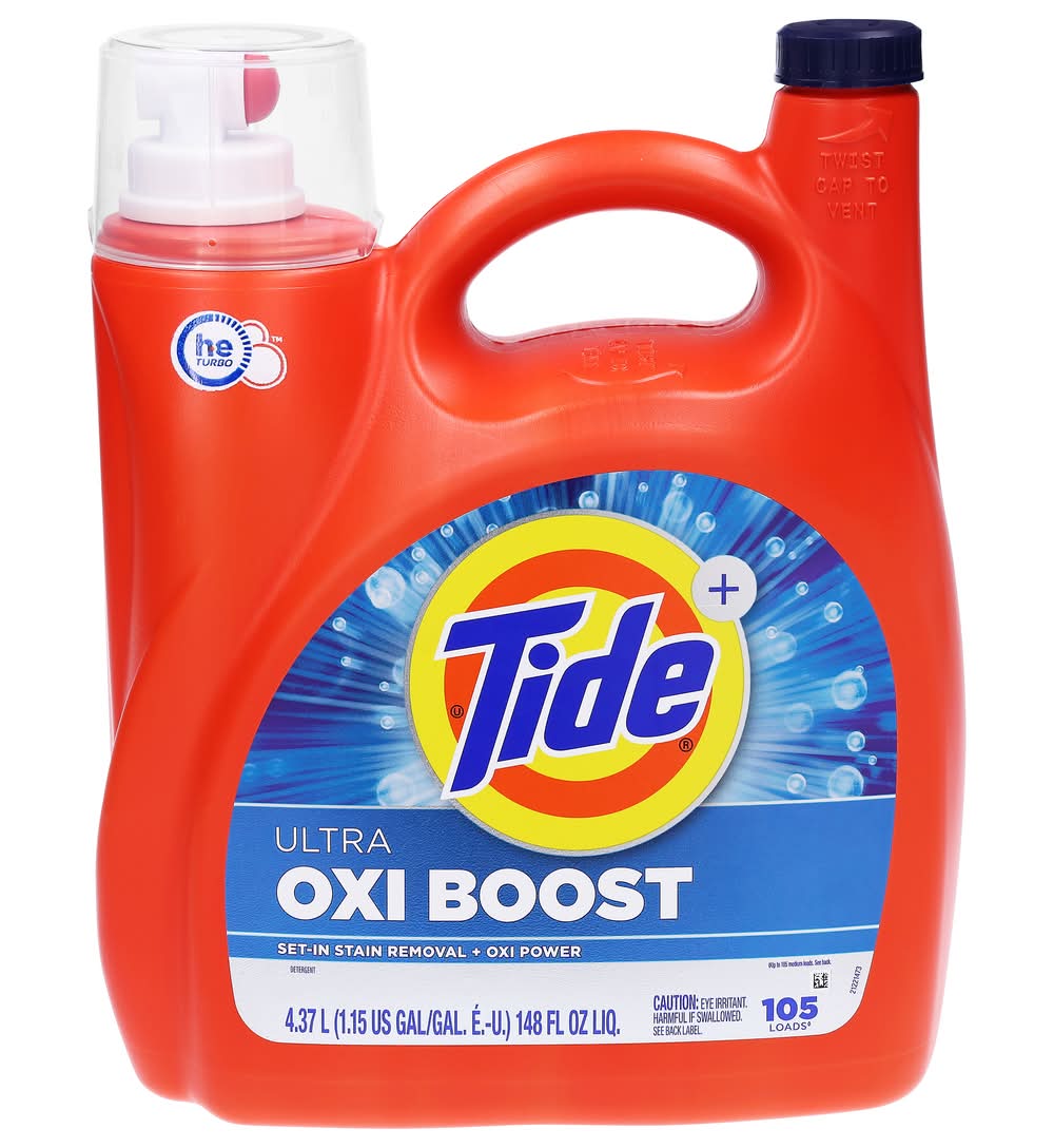 Tide Ultra Oxi Boost Liquid Laundry Detergent 105 Loads (148 fl oz)