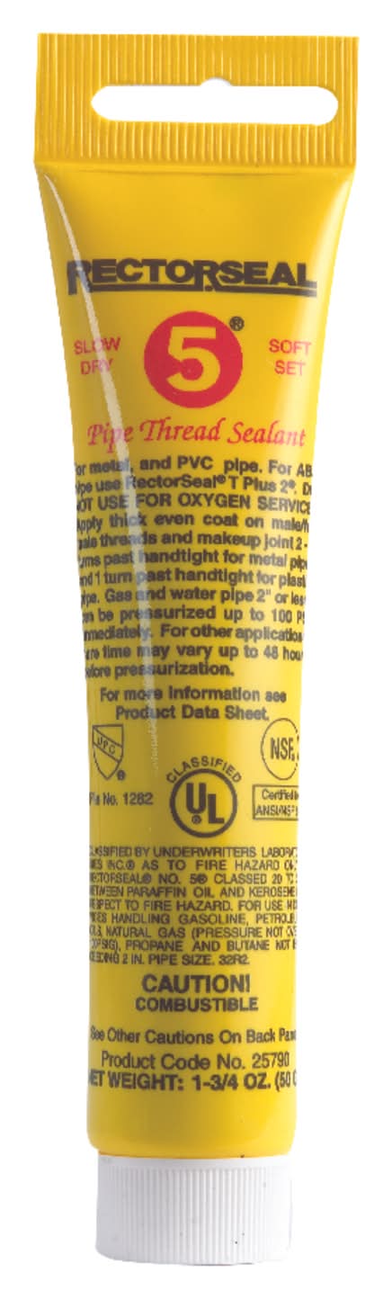 Rectorseal Slow Dry 5 Soft Set Yellow Pipe Thread Sealant 1.75 Oz